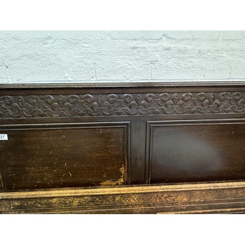 27 - Antique Double Bed Frame (Headboard/Footboard and Sides)