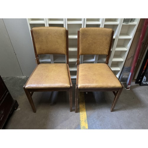 145 - Pair of Leather Dining Chairs