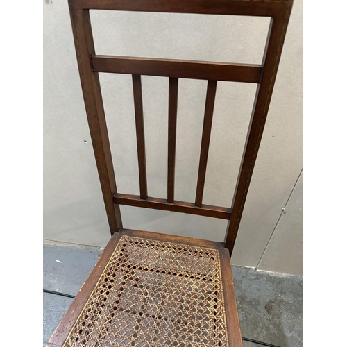 147 - Vintage Dining Chair with Rattan Seat