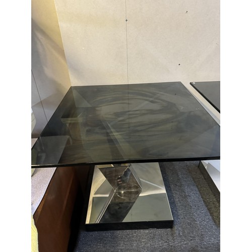 158 - Pair of Glass Top Side Tables