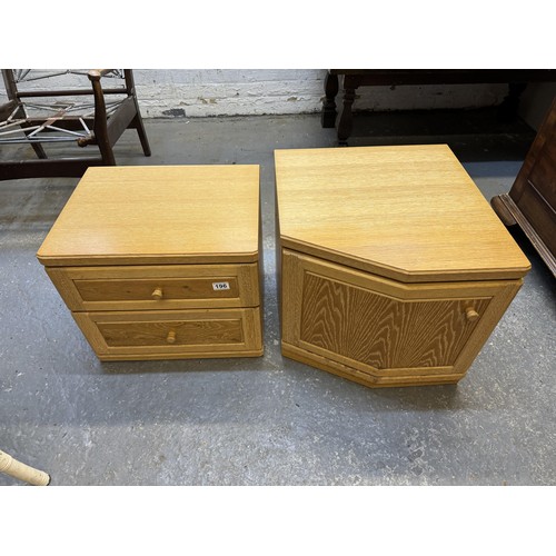 196 - Pine Drawer and Corner Cupboard