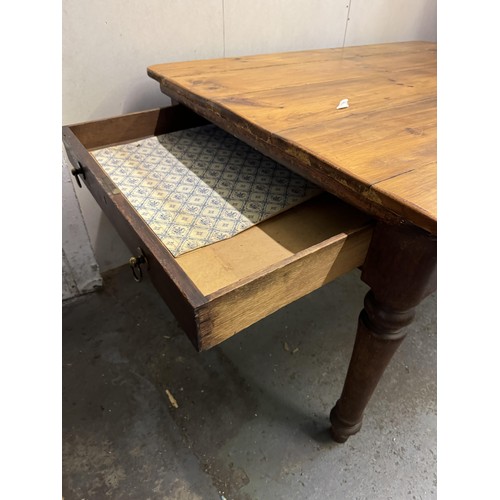 216 - Wooden Kitchen/Dining Table with Drawers