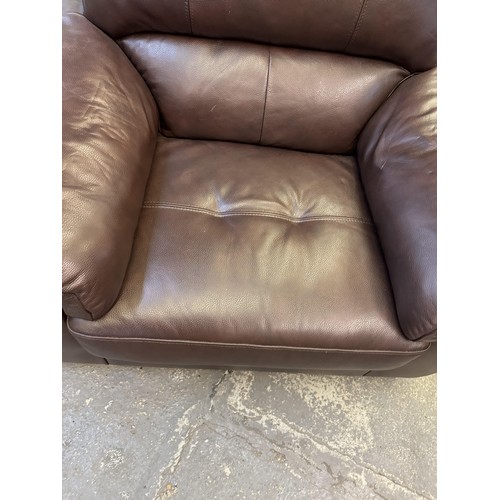 217 - Leather Armchair, brown