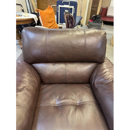 217 - Leather Armchair, brown