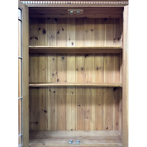 225 - Pine Dresser Top with glass doors