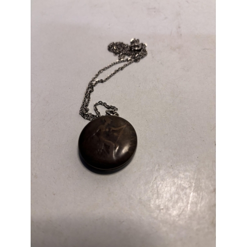 44 - Penny pendant on chain