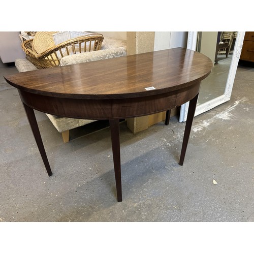 218 - Half Moon Wooden Console Table