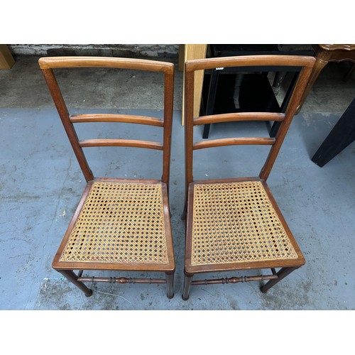 263 - Pair of Rattan Seat Chairs