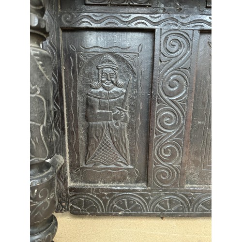 267 - Antique Mantle Top, Carved