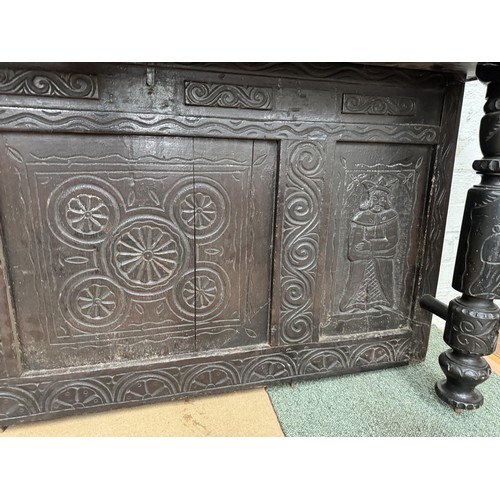 267 - Antique Mantle Top, Carved