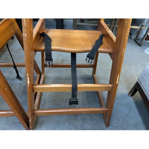 329 - 3 x Wooden highchairs