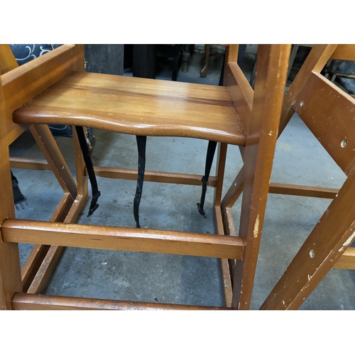 329 - 3 x Wooden highchairs