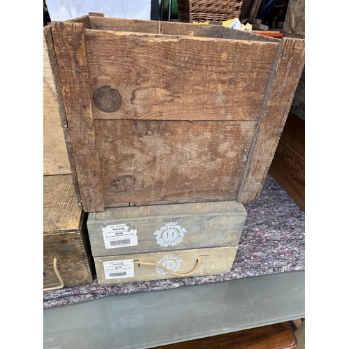 339 - Qty of Vintage Wooden Crates/Boxes