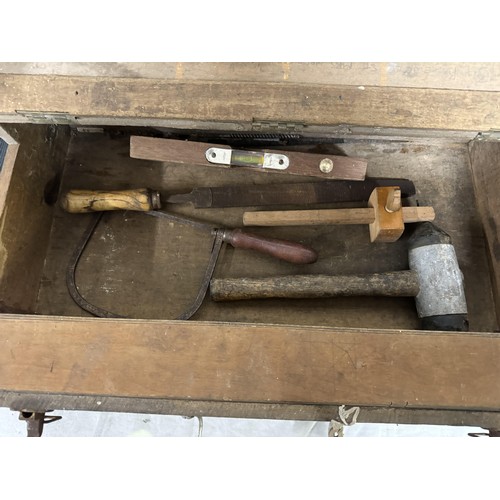 367 - Vintage Tool Box and content