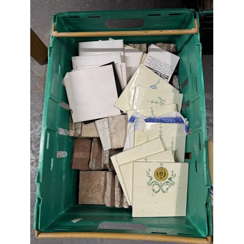 395 - Qty of Vintage Tiles (crate not included)