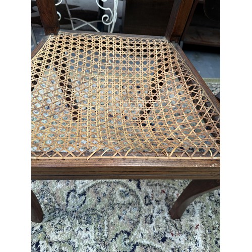 417 - Vintage Wicker Seat Chair, AF seat needs work