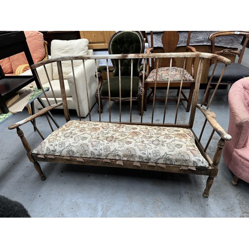 633 - Antique Spindle Back Sofa