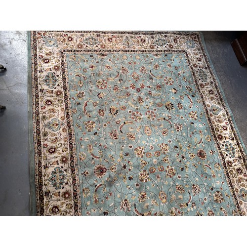 671 - Large floor Rug, Green, 292cm x 194cm