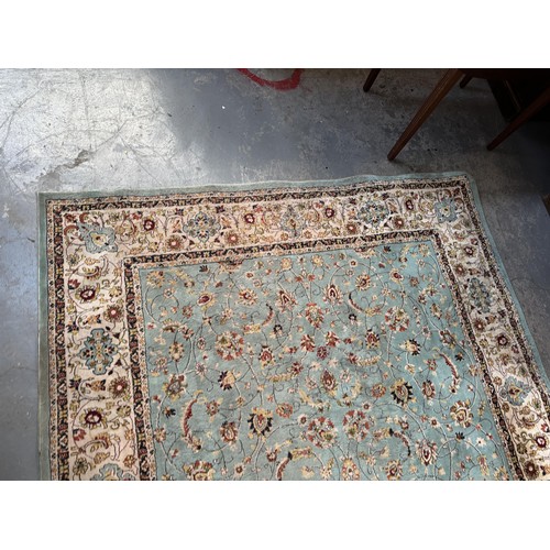 671 - Large floor Rug, Green, 292cm x 194cm