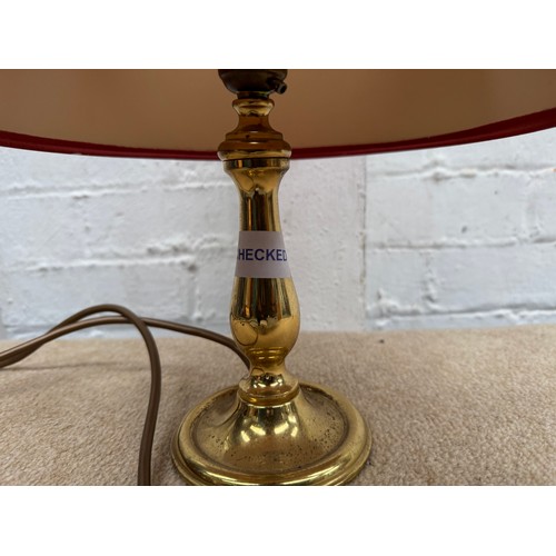 12 - Brass Table Lamp with Shade