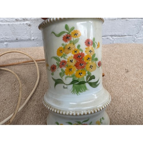 28 - Limoges hand-painted table Lamp