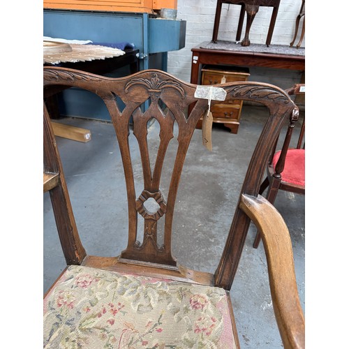 44 - Vintage Wooden Frame Carver Chair