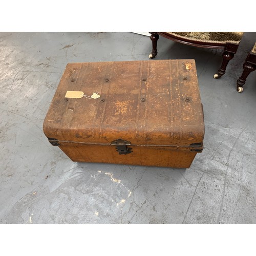 88 - Vintage Japanned Steel Trunk