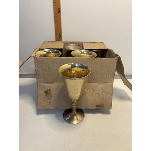 18 - X6 brass goblets