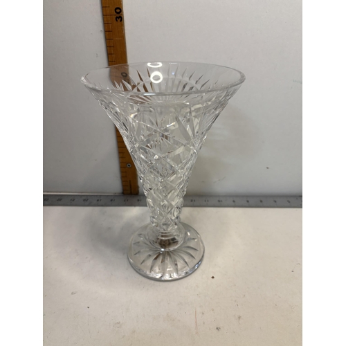 43 - Large cut glass vase