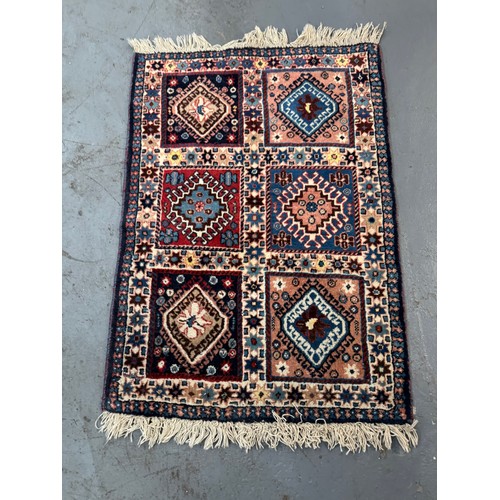 91 - Floor Rug, handmade, 870mm x 610mm