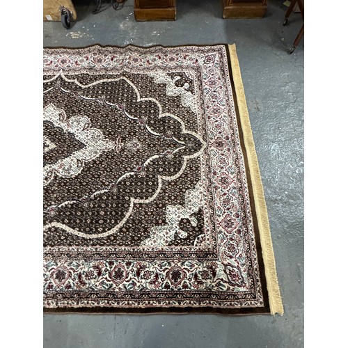 97 - Turkish Floor Rug, Brown, 2900mm x 2000mm