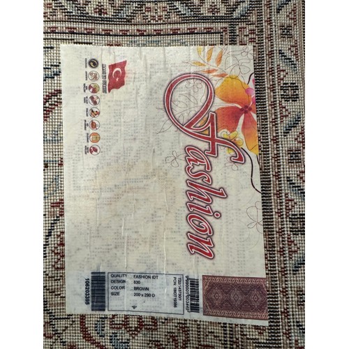 97 - Turkish Floor Rug, Brown, 2900mm x 2000mm