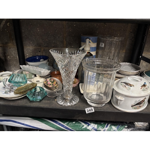 249 - Shelf full of china 
PLEASE NOTE NOT POSTABLE