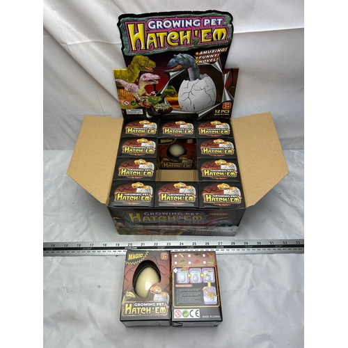 131 - Box of 12 Dinosaur Hatch Em Eggs