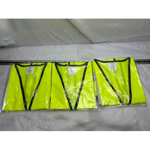 142 - 3x High Vis Vests - SIZE LARGE