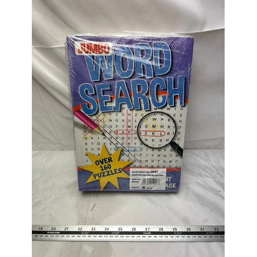 143 - Pack of 6 Word Search Books - 2 different designs