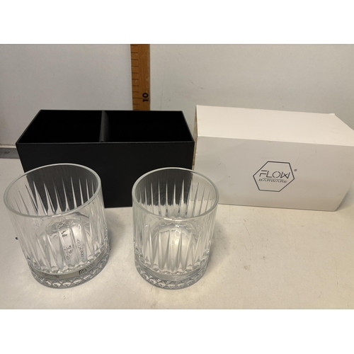 175 - X2 Flow Bar Ware whisky glasses