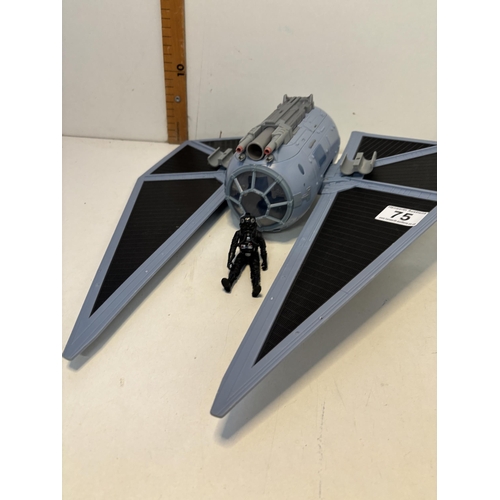 75 - Large Star Wars Tie Fighter & figure