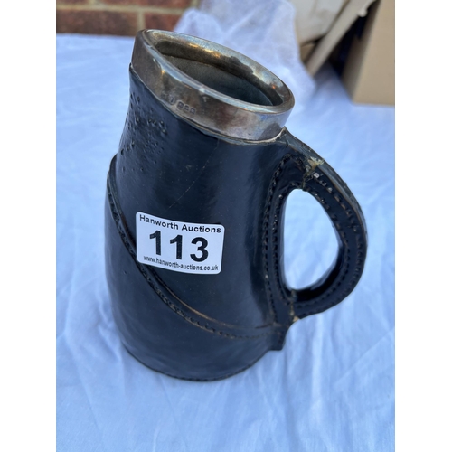 113 - Royal Doultonjug with HMsilver rim
AS FOUND_Handle been glued