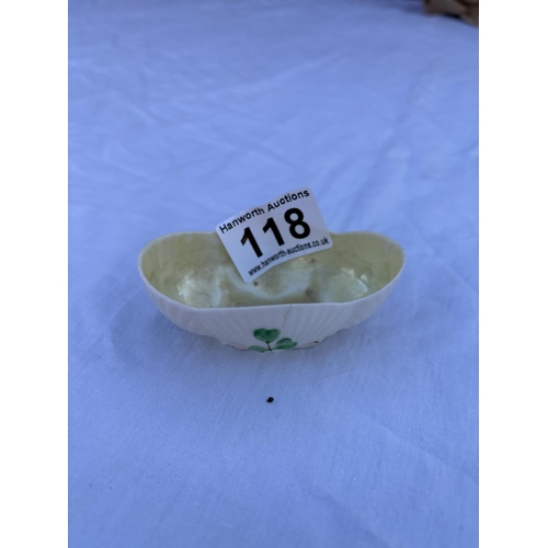 118 - Belleek trinket pot