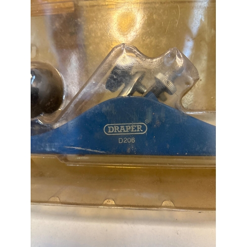 17 - Draper D206 hand plane, metal and plastic, in original packaging.