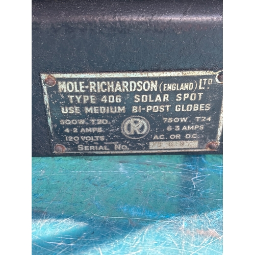 109 - Mole-Richardson Type 406 Solar Spotlight, 750W, 120V, England-made.