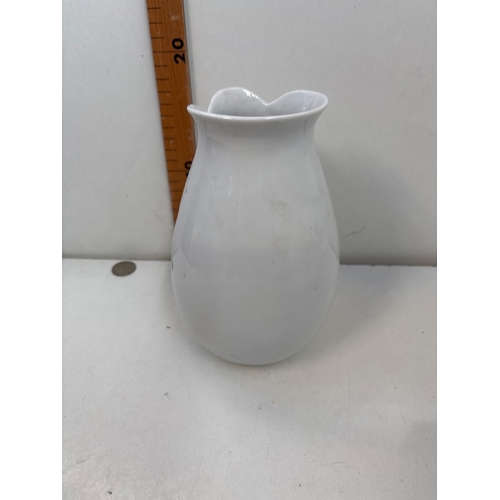 67 - Limoges white porcelain vase, made in France, gently used.