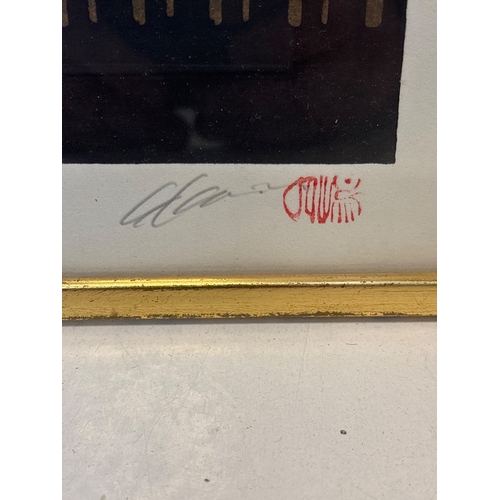 97 - Framed limited edition print, numbered 79/500, with artist?s signature and red seal marking, present... 