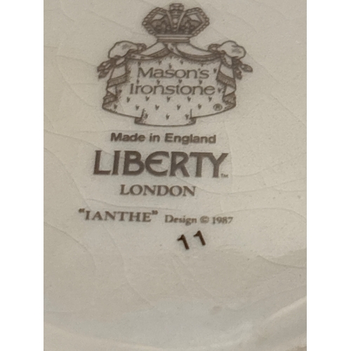 26 - Mason's Ironstone sugar bowl with lid, 'Ianthe' design, 1987, made in England for Liberty London, fe... 