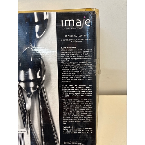 146 - Imaje 48-piece cutlery set with stainless steel utensils.new