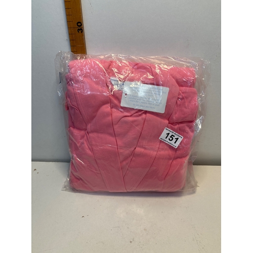 151 - Pink three-piece set, size 12/14, in plastic wrap.