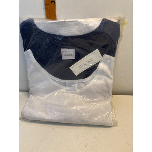 165 - Package includes Classics brand navy and white clothing.