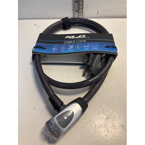 New XLC cable lock with combination lock feature.