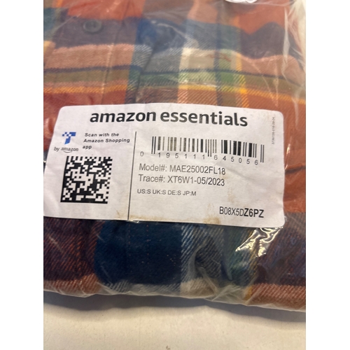 124 - Amazon Essentials plaid shirt in packaging, size X-Large.